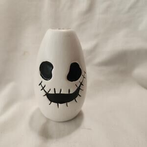 Skellington Head Halloween Bud Vase 4.5T  Ceramic SHMg